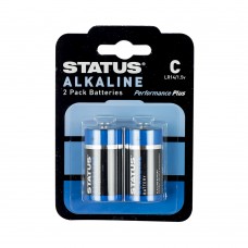 C - Alkaline - Batteries - Status - 2 pk - Blister Card