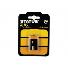 9v - Zinc - Battery - Status - 1 pk - Blister Card