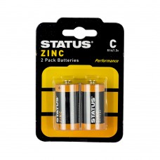 C - Zinc - Batteries - Status - 2 pk - Blister Card